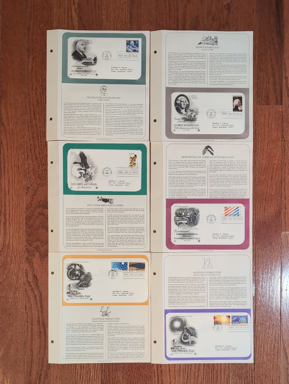 USPS January - April 1982 USPS April Cover Stamp Letter + Inserts